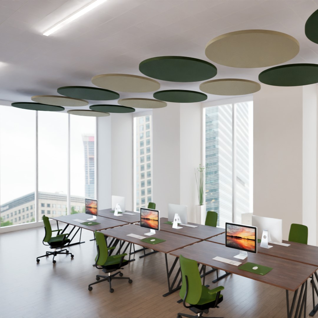 Office green circle rafts