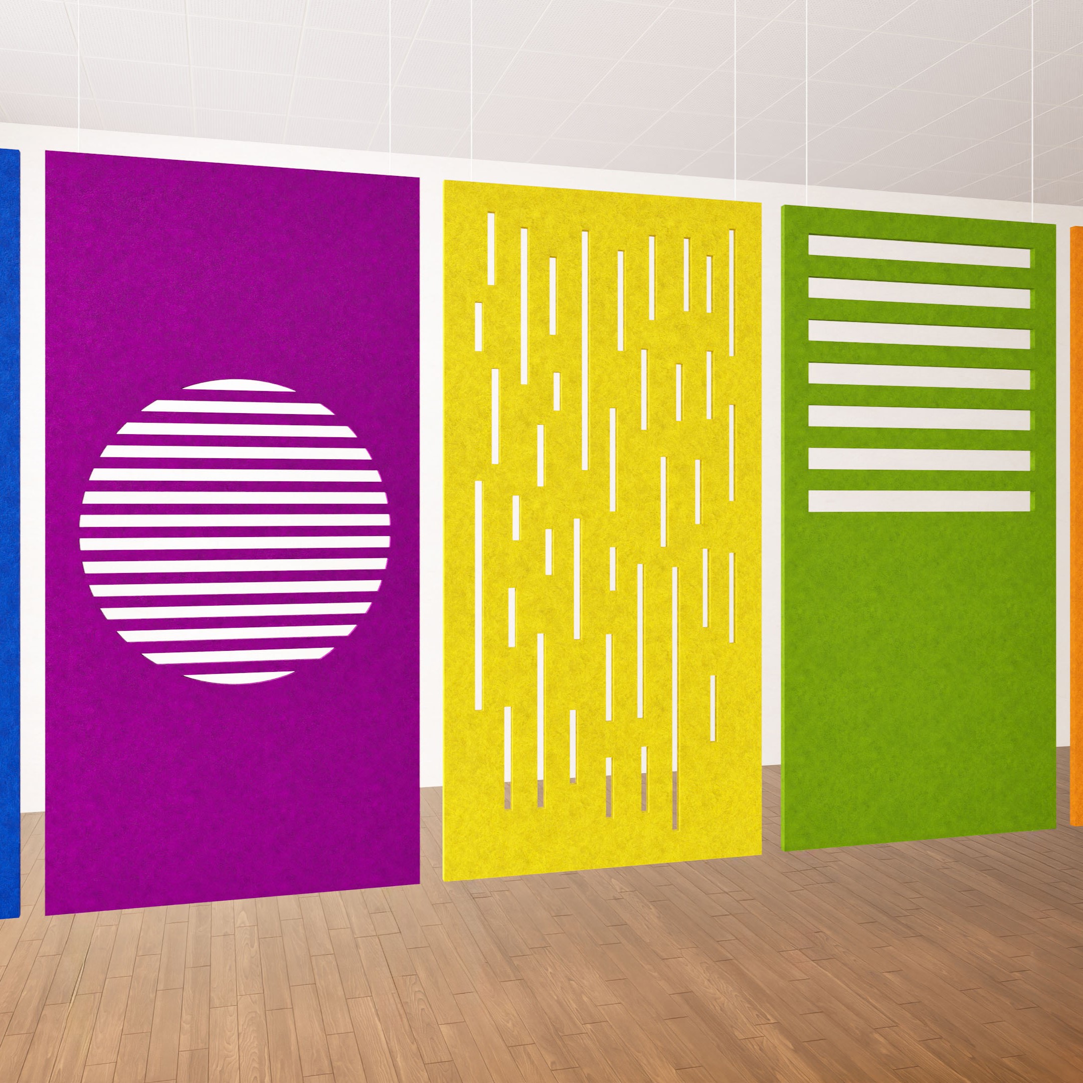 Floating screens colours