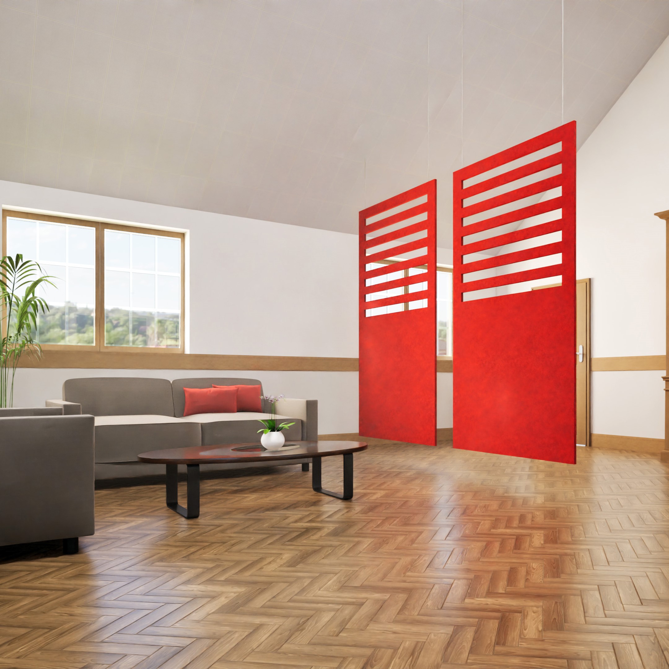Red rise screen waiting room